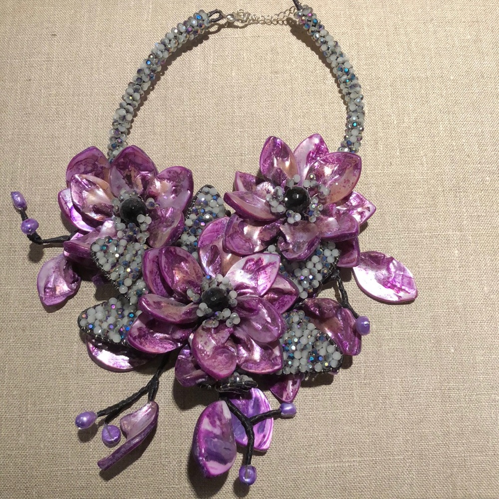 Glass and Bead Necklace